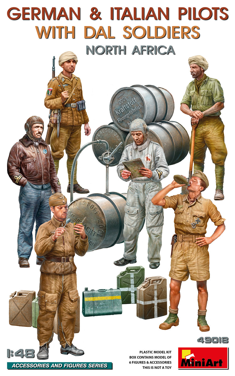 MiniArt 1/48 German & Italian Pilots With DAL Soldiers. North Africa