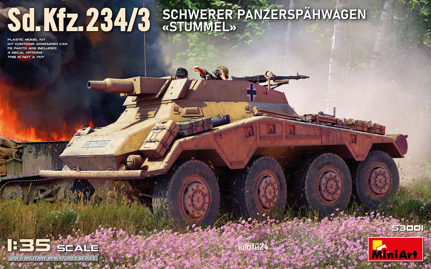 MiniArt 1/35 Sd.Kfz.234/3 Schwerer Panzerspahwagen <<Stummel>>
