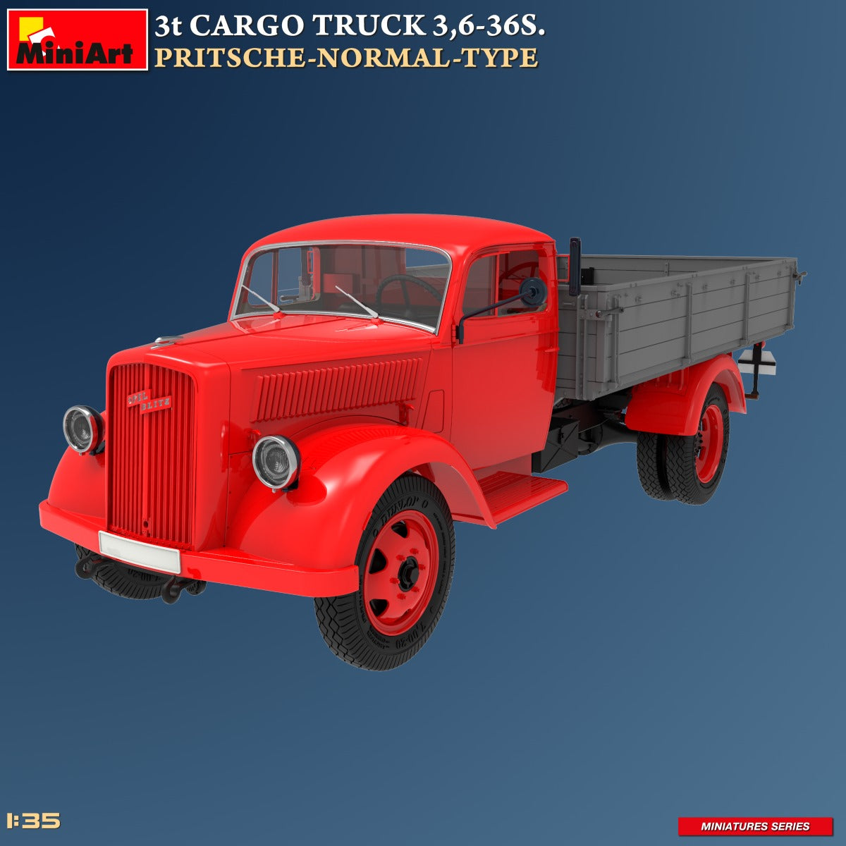 MiniArt 1/35 3T Cargo Truck 3,6-36S. Pritsche-Normal-Type