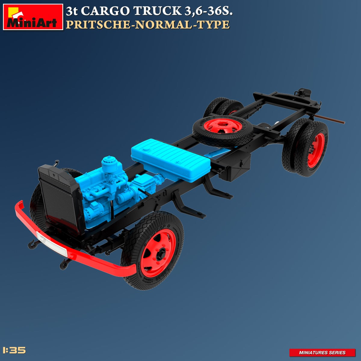 MiniArt 1/35 3T Cargo Truck 3,6-36S. Pritsche-Normal-Type