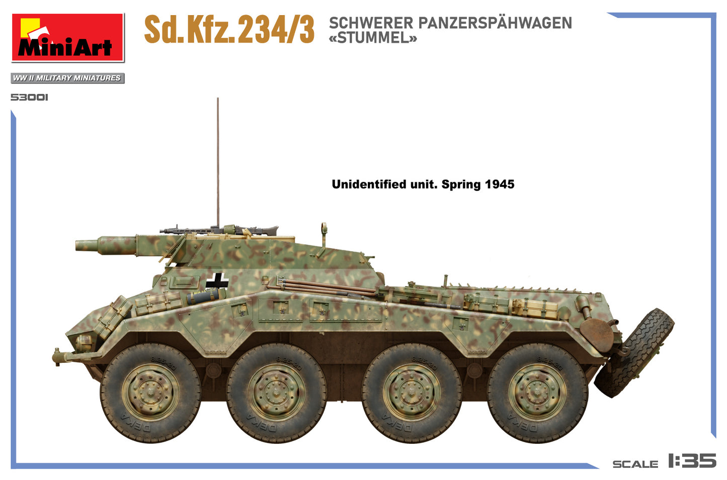 MiniArt 1/35 Sd.Kfz.234/3 Schwerer Panzerspahwagen <<Stummel>>