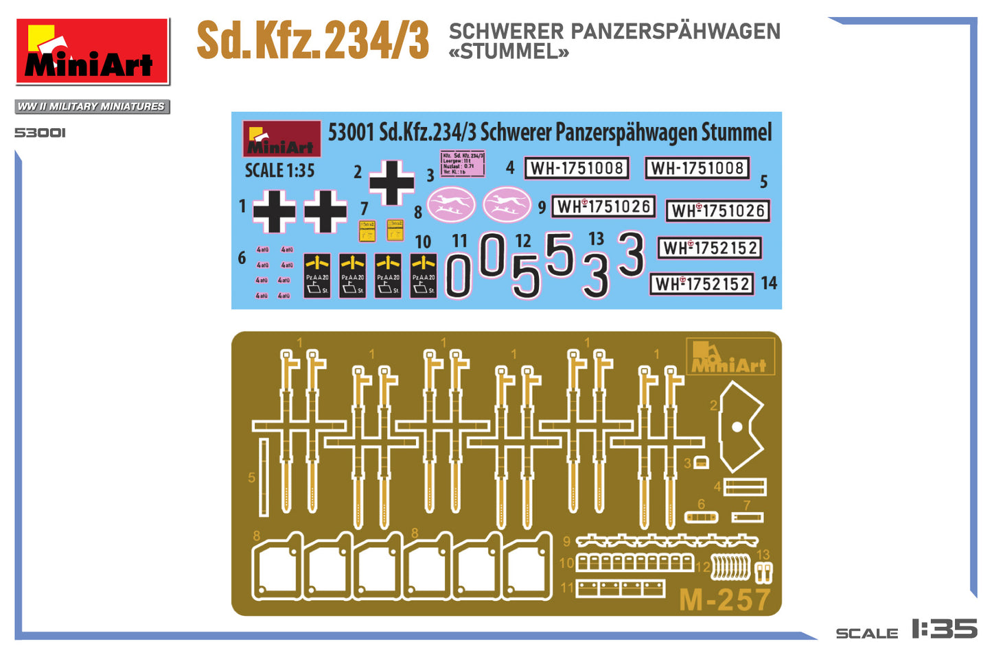 MiniArt 1/35 Sd.Kfz.234/3 Schwerer Panzerspahwagen <<Stummel>>