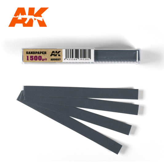 AK Interactive Wet Sandpaper 1500 grit x 50 units