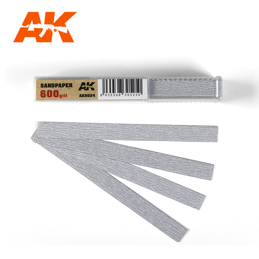 AK Interactive Dry Sandpaper 600 grit x 50 units