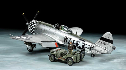 Tamiya 1/48 P-47D Bubbletop w/1/4-ton 4x4