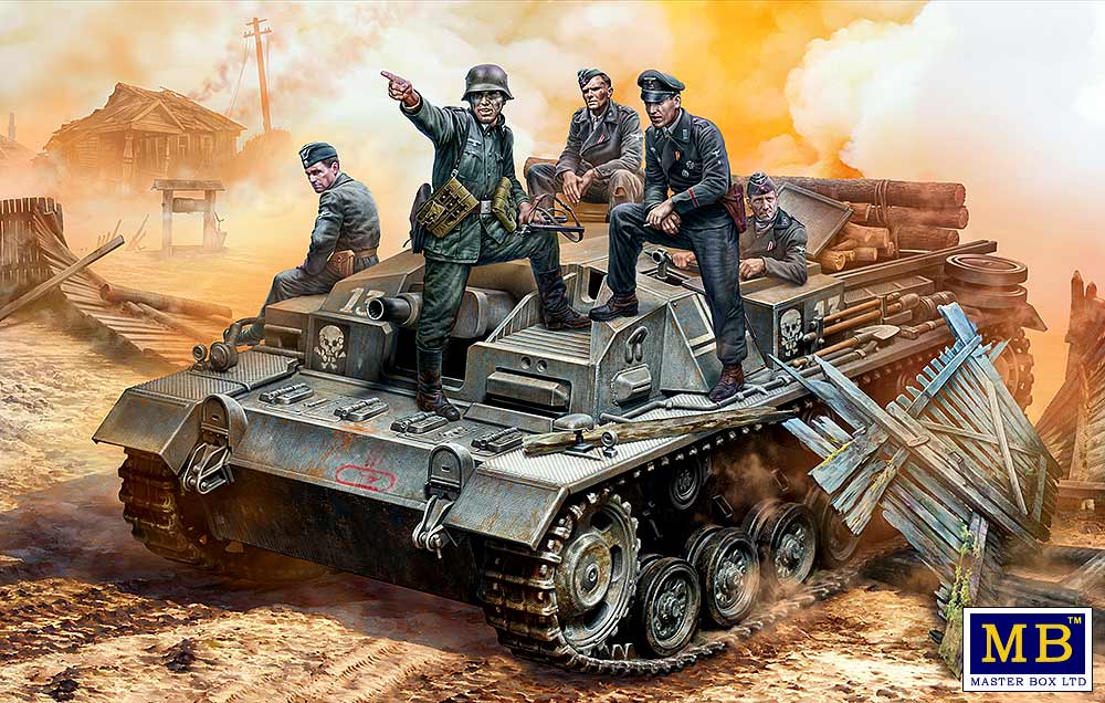 MASTER BOX 1/35 German StuG III Crew WW II era. 'Their position is behind that forest!'