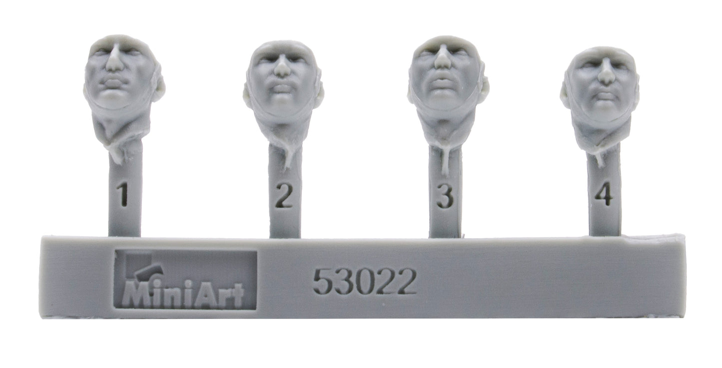 MiniArt 1/35 German Tank Riders Set 1. Resin Heads