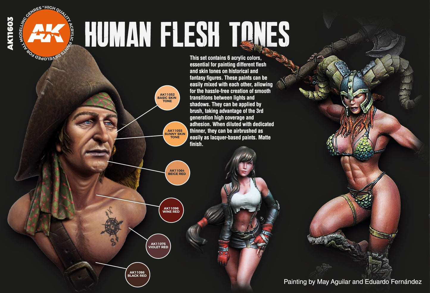AK Interactive 3G Human Flesh Tones Set