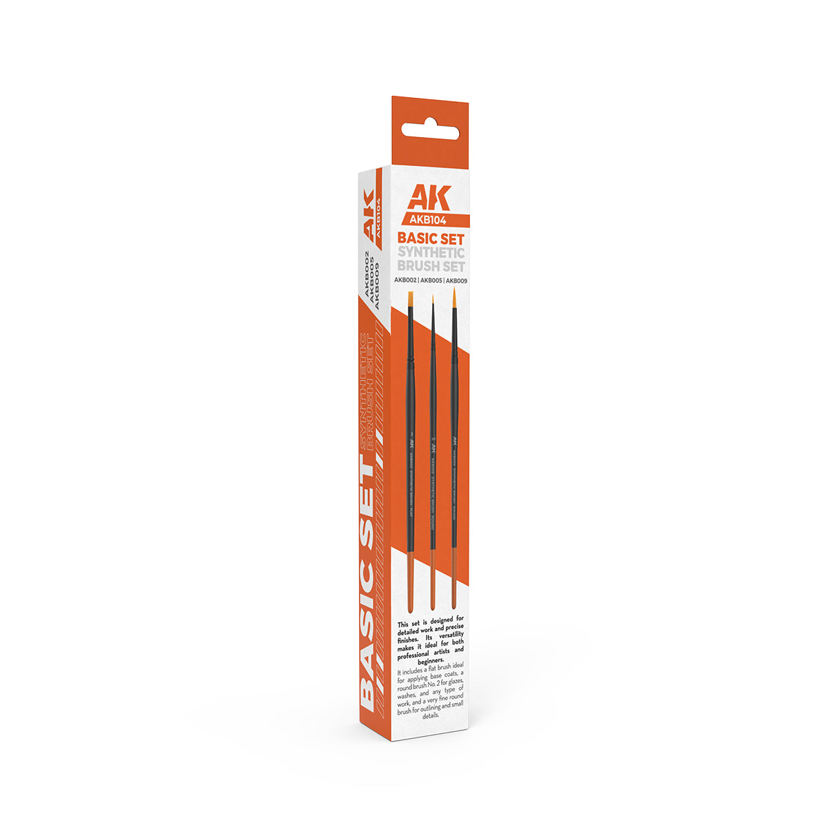 AK Interactive Basic Brushes Set (3 Brushes)