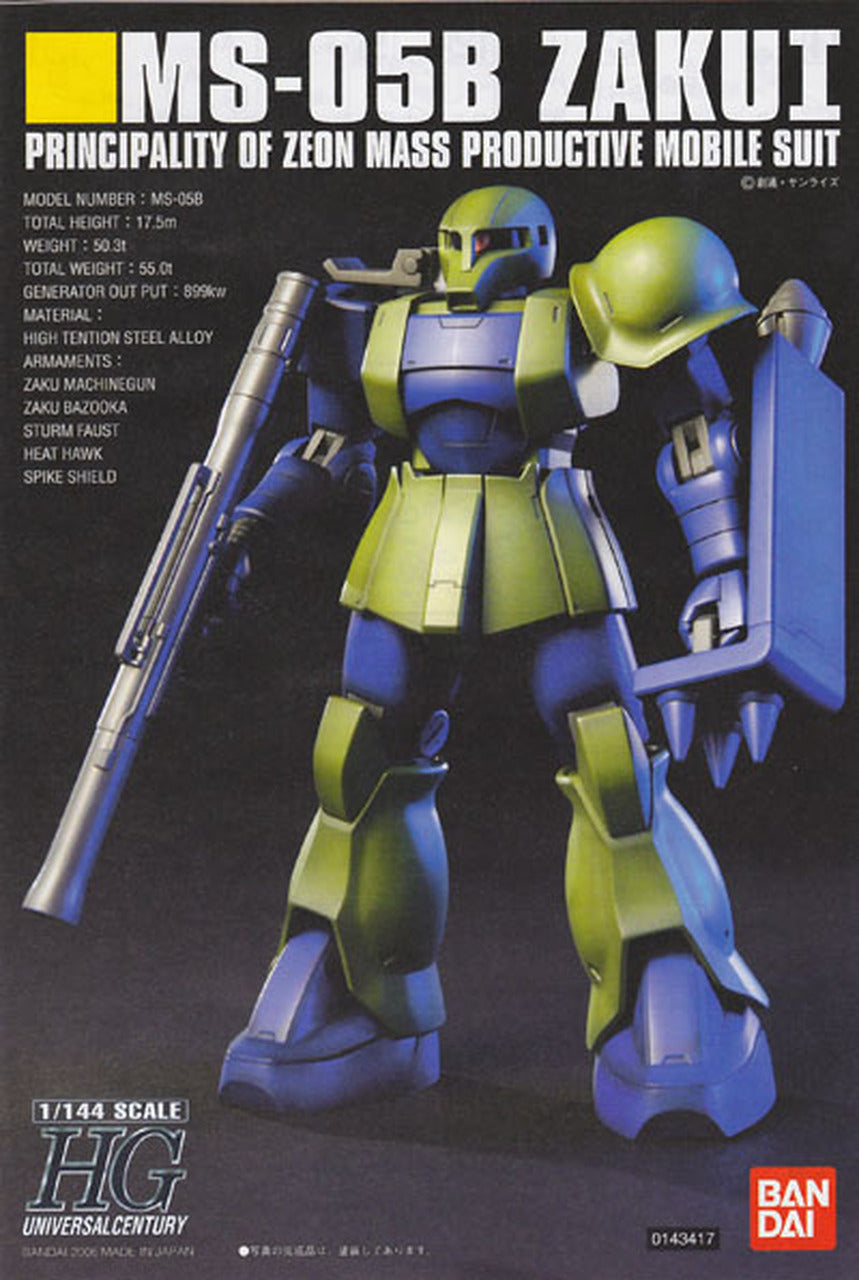 Bandai HGUC #64 1/144 MS-05B Zaku I "Mobile Suit Gundam"