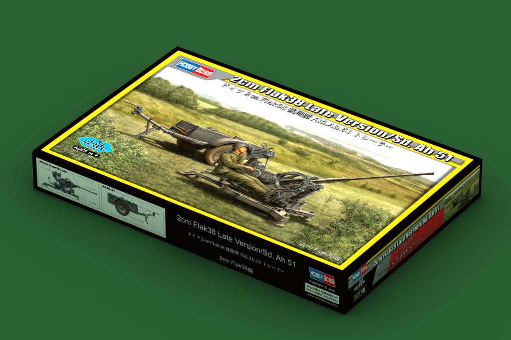 Hobby Boss 1/35 2cm Flak38 Late Version with Sd. Ah 51