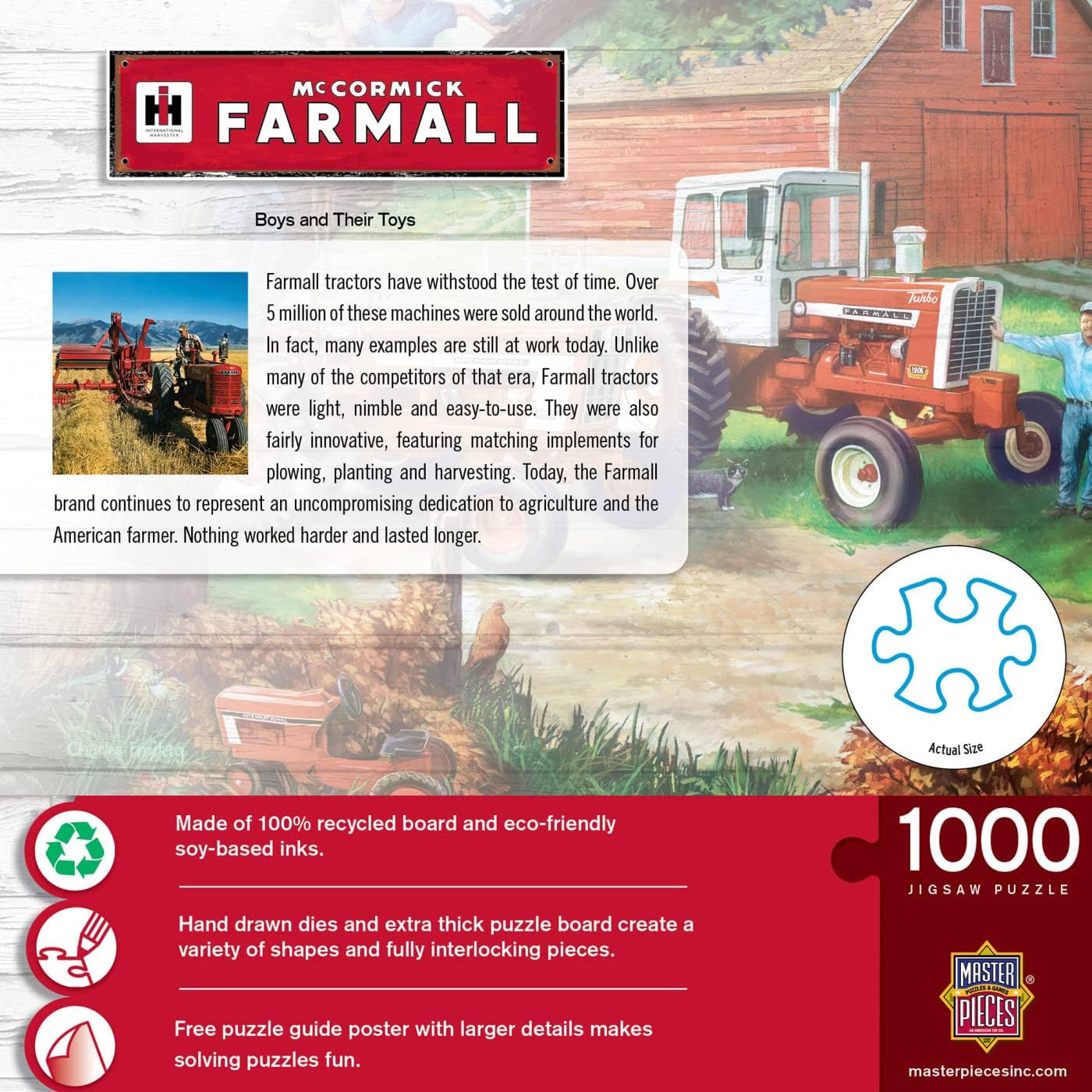 Farmall: Boys and Their Toys Tractors Farm Scene Puzzle (1000pc)