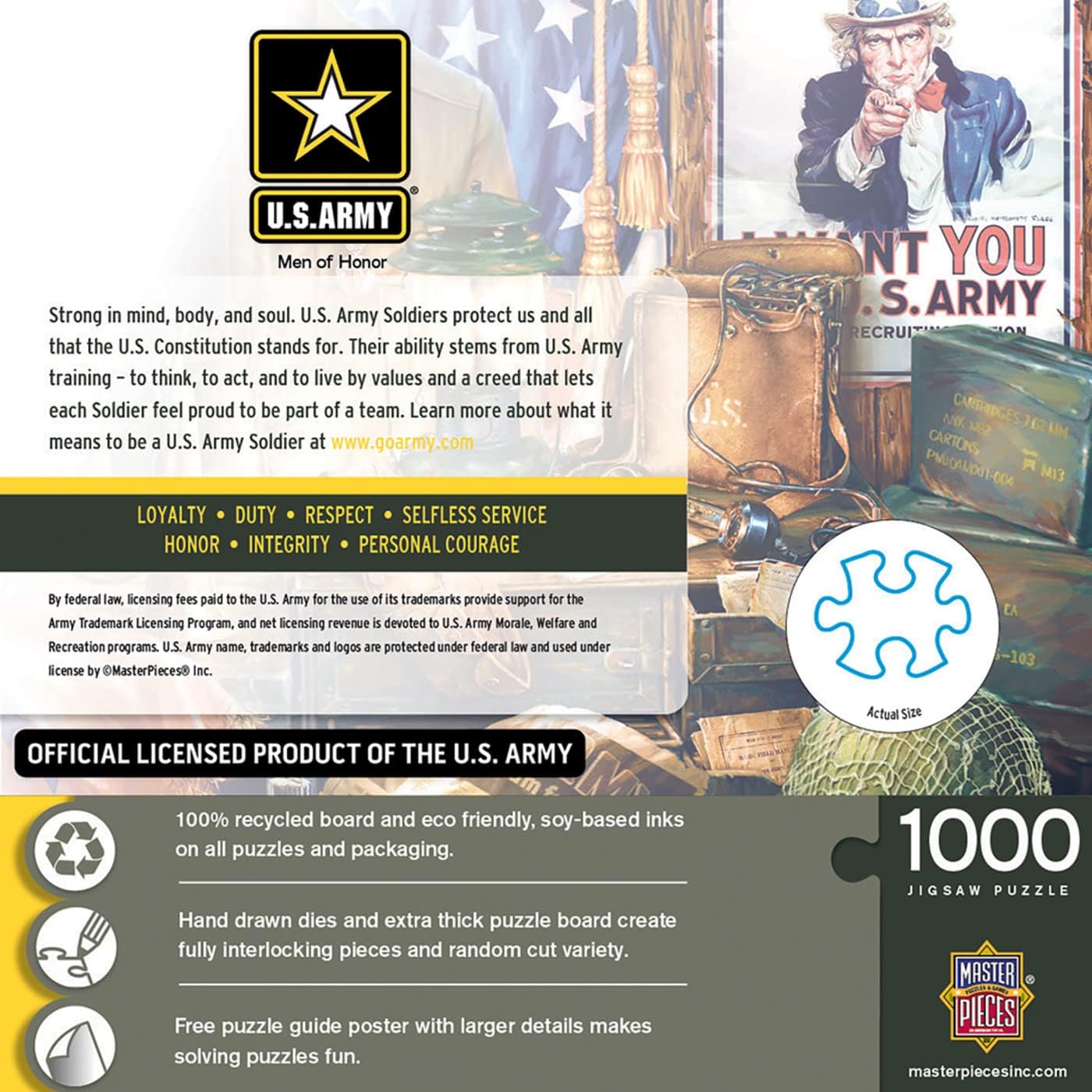 US Army: Men of Honor (Military Gear) Puzzle (1000pc)