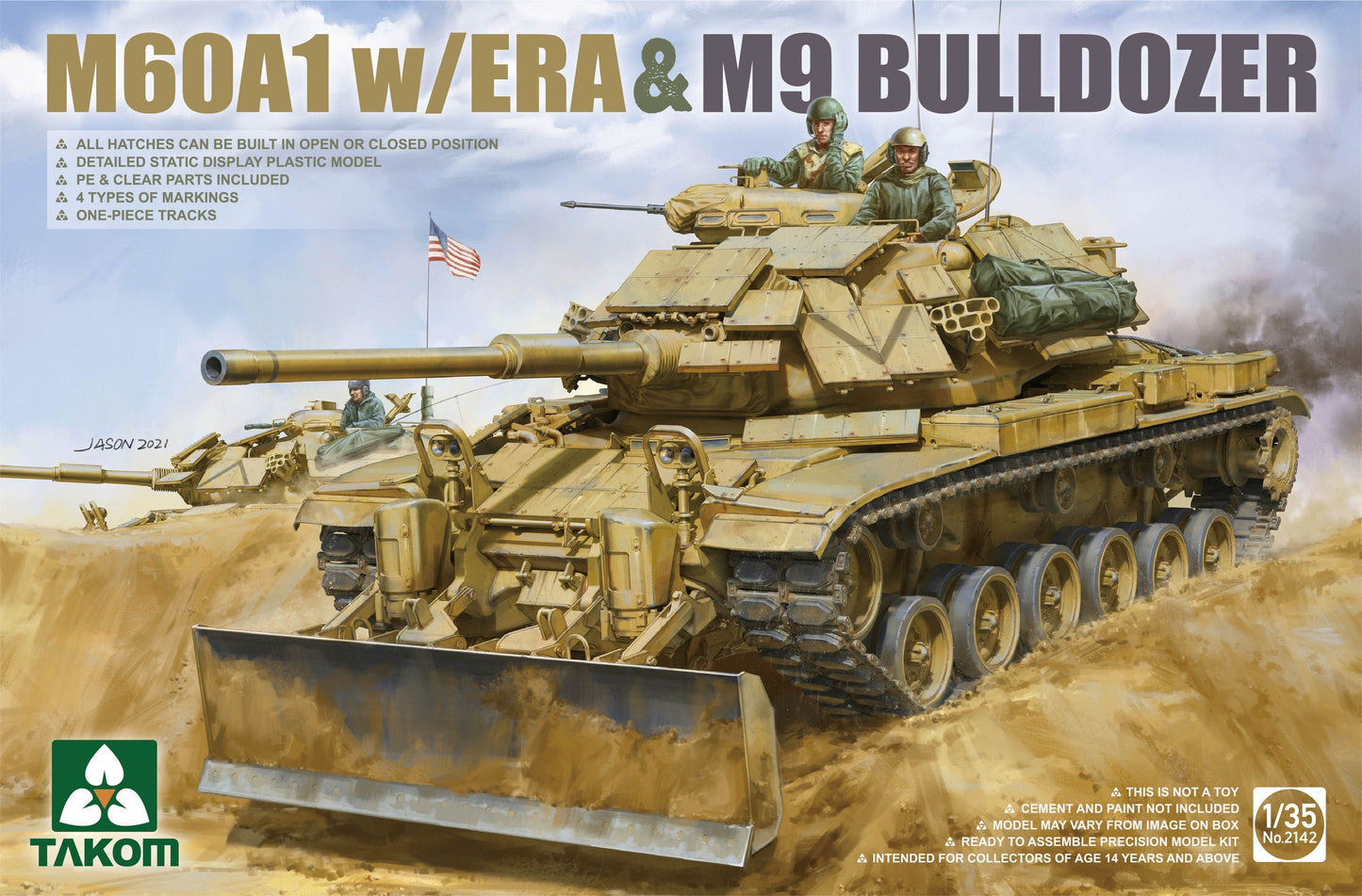 Takom 1/35 M60A1 with ERA & Bulldozer
