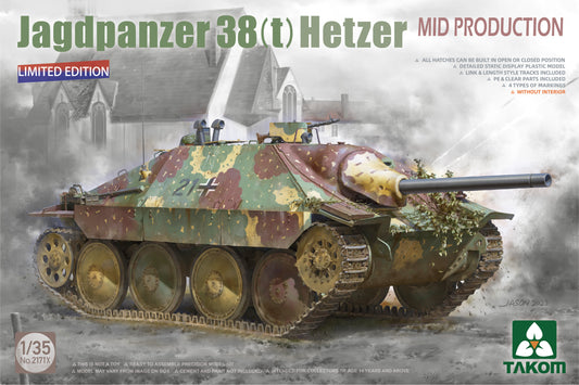 Takom 1/35 Jagdpanzer 38(T) Hetzer Mid Production (Limited Edition)