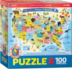 Illustrated Map of USA Puzzle