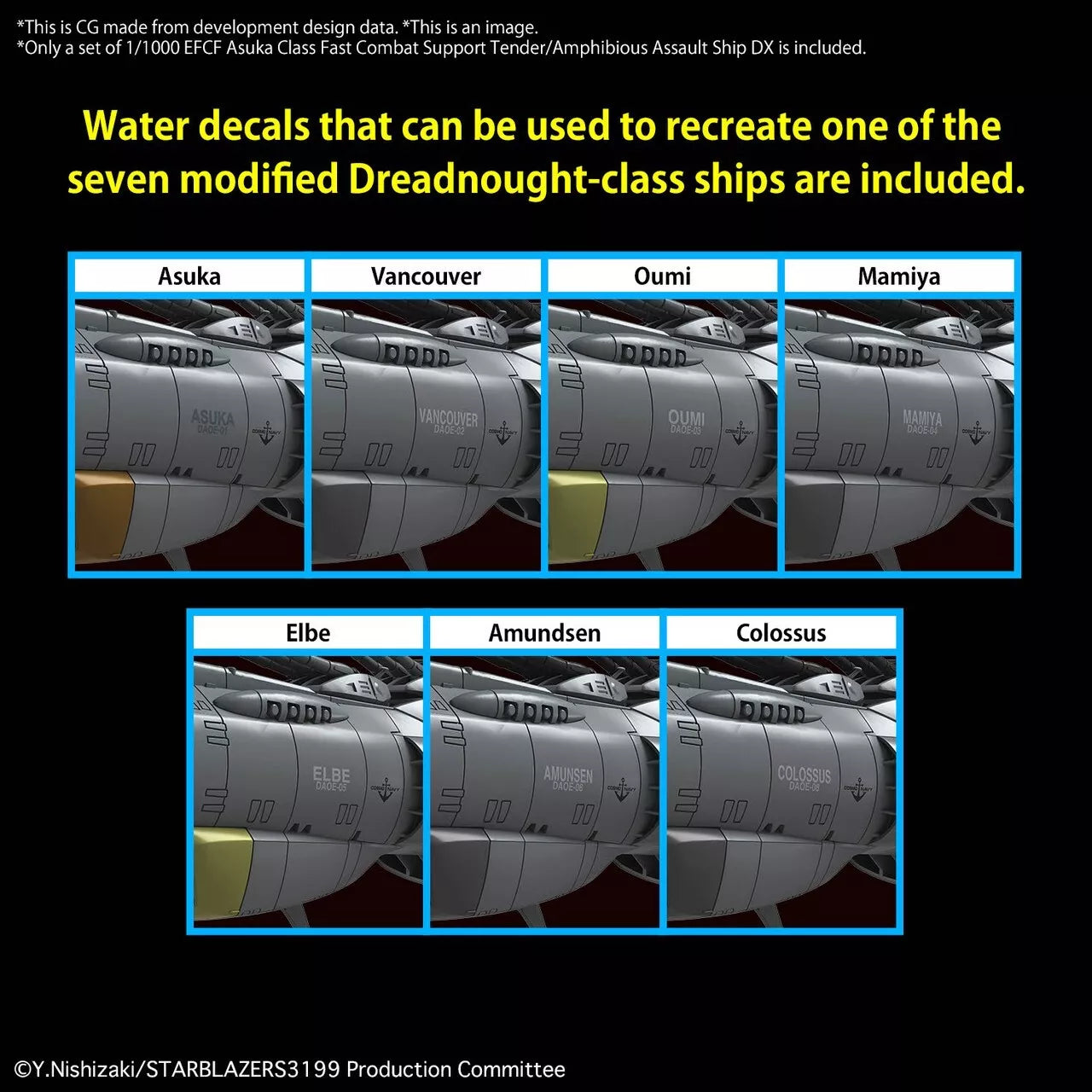 Bandai 1/1000 EFCF Asuka Class Fast Combat Support Tender/Amphibious Assault Ship DX "Star Blazers/ Space Battleship Yamato"