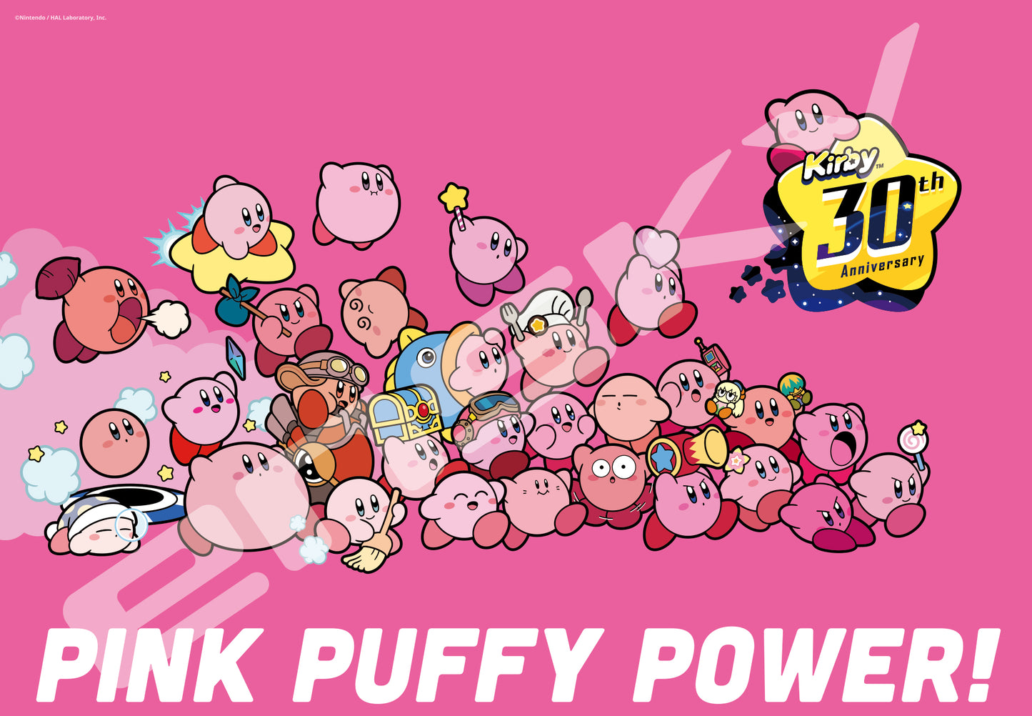 Ensky Puzzle Kirby 30th Anniversary "PINK PUFFY POWER!" 1000P Jigsaw Puzzle (1000T-318)