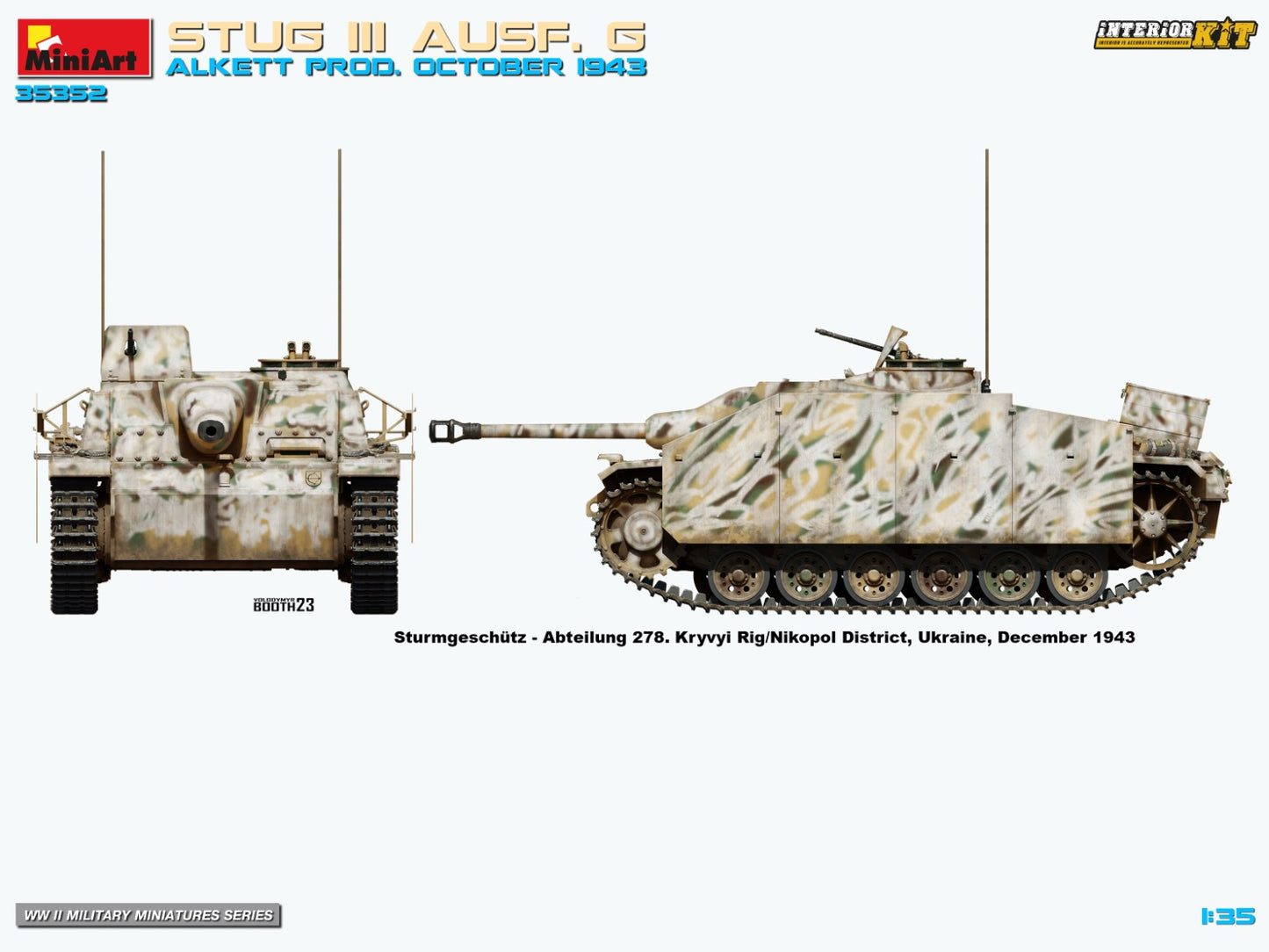 MiniArt 1/35 Stug III Ausf. G Alkett Prod. October 1943 Interior Kit