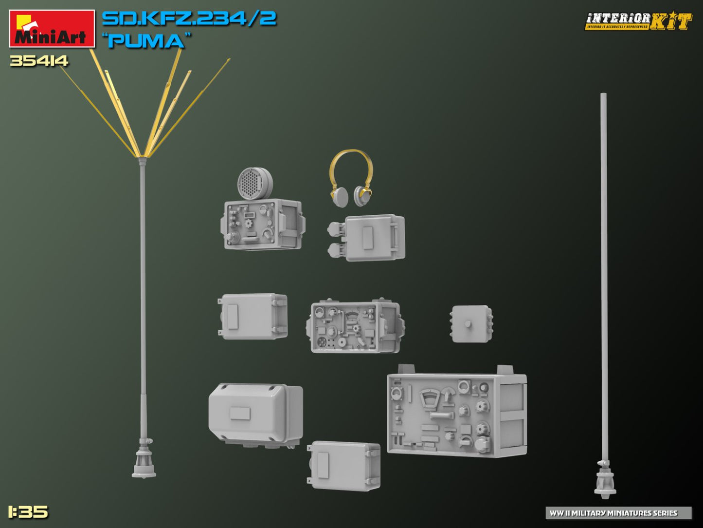 MiniArt 1/35 Sd.Kfz. 234/2 Puma. Interior Kit