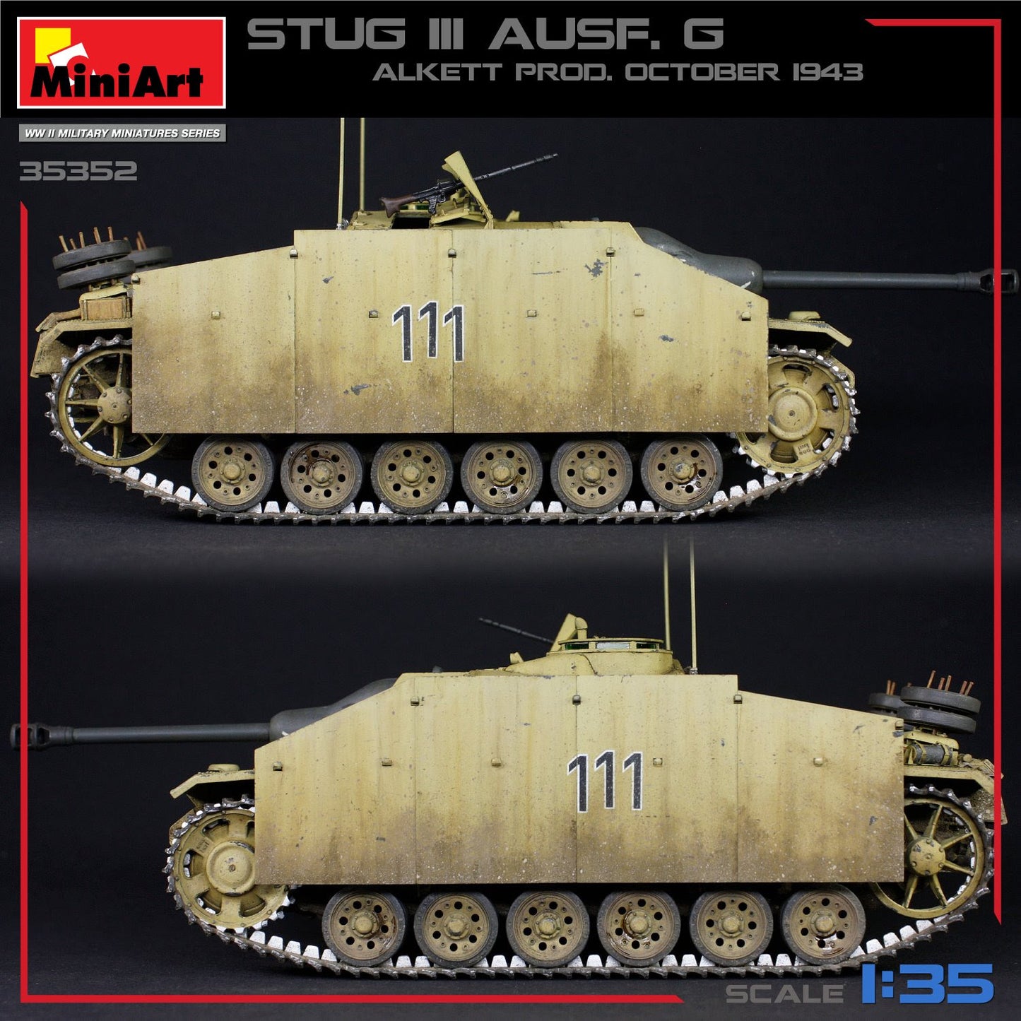 MiniArt 1/35 Stug III Ausf. G Alkett Prod. October 1943 Interior Kit