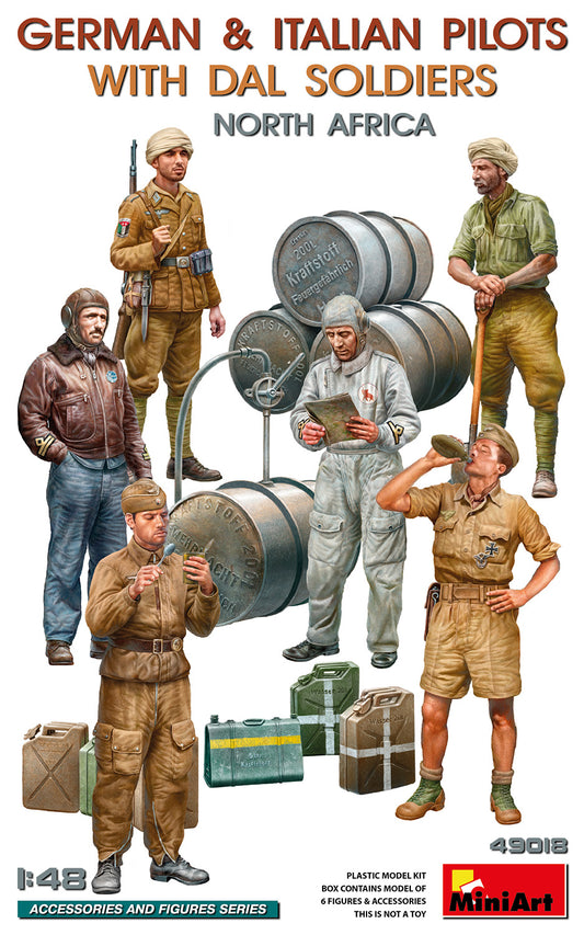 MiniArt 1/48 German & Italian Pilots With DAL Soldiers. North Africa
