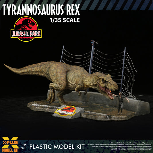 X-Plus 1/35 Jurassic Park Tyrannosaurus Rex Plastic Model Kit