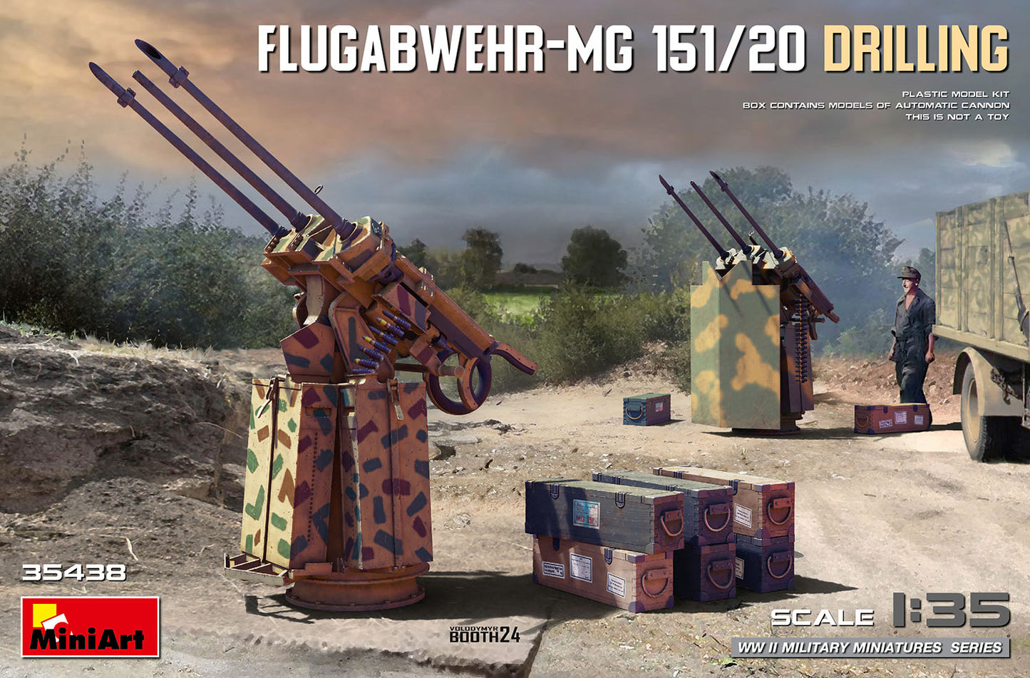 MiniArt 1/35 Flugabwehr-MG 151/20 Drilling