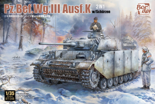 Border Model 1/35 Pz.Bef.Wg.III Ausf.K with Schurzen (2 in 1)
