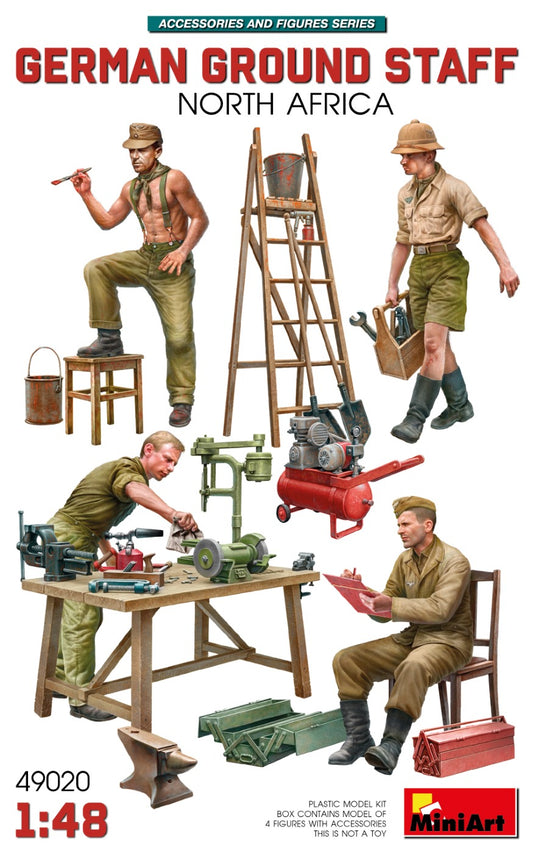 MiniArt 1/48 German Ground Staff W/Accessories. North Africa