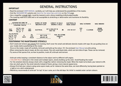 1ManArmy 1/48 Spitfire Mk I/II Generic Data Stencils Set