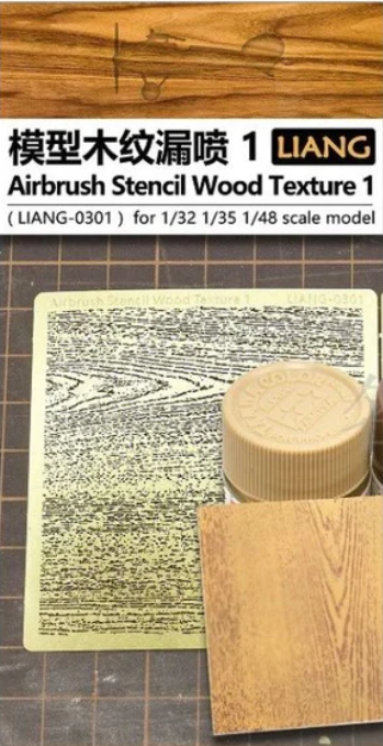 Liang Model - Airbrush Stencil Wood Texture 1