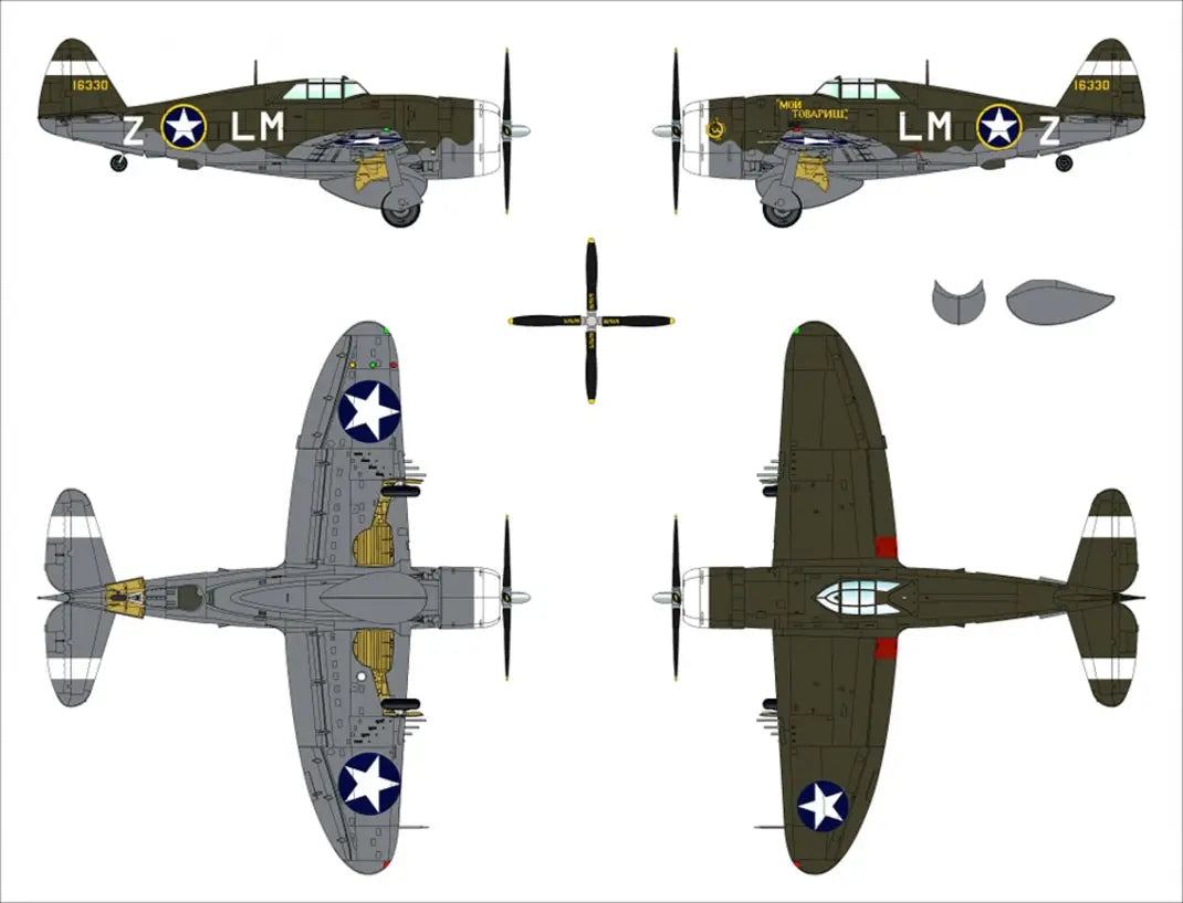 Dora Wings 1/48 Republic P-47C Thunderbolt with ferry tank