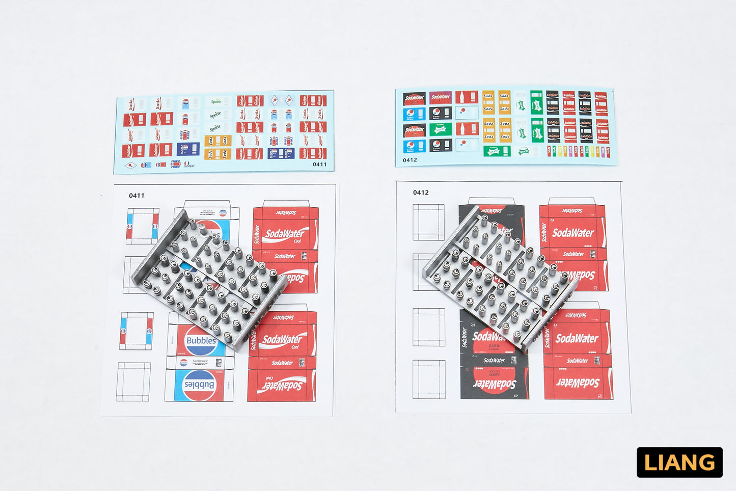 Liang Model - Model Soda Cans+Cardboard Boxes 1960s-1990s (1/35)