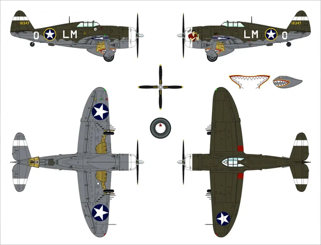 Dora Wings 1/48 Republic P-47C Thunderbolt with ferry tank