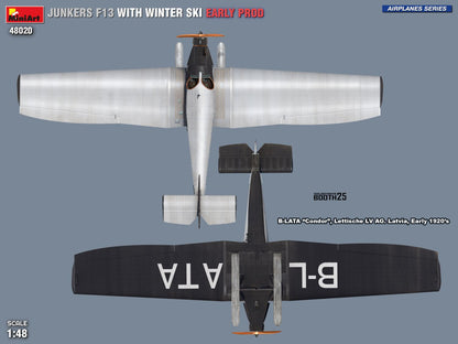 MiniArt 1/48 Junkers F13 with Winter Ski (Early Production) Airplane Series