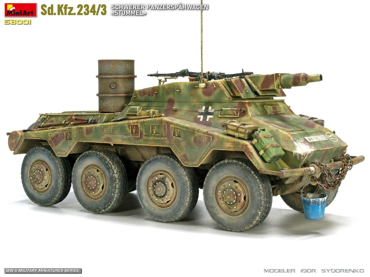 MiniArt 1/35 Sd.Kfz.234/3 Schwerer Panzerspahwagen <<Stummel>>