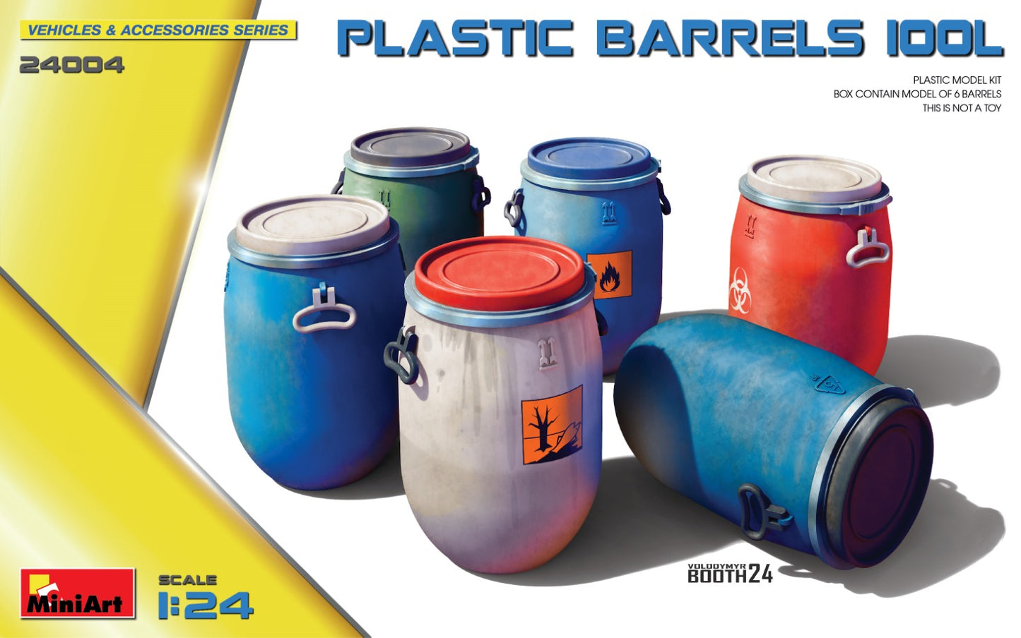 MiniArt 1/24 Plastic Barrels 100L