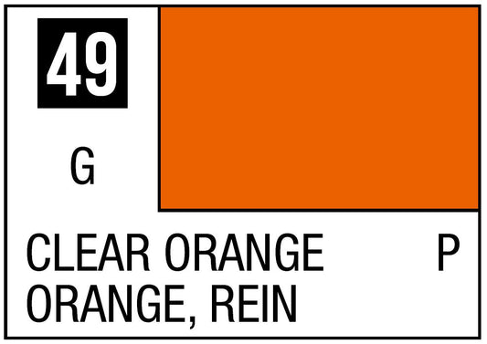 Mr Hobby Mr. Color 49 - Clear Orange (Gloss/Primary) - 10ml