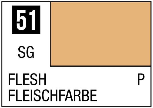 Mr Hobby Mr. Color 51 - Flesh (Semi-Gloss/Primary) - 10ml