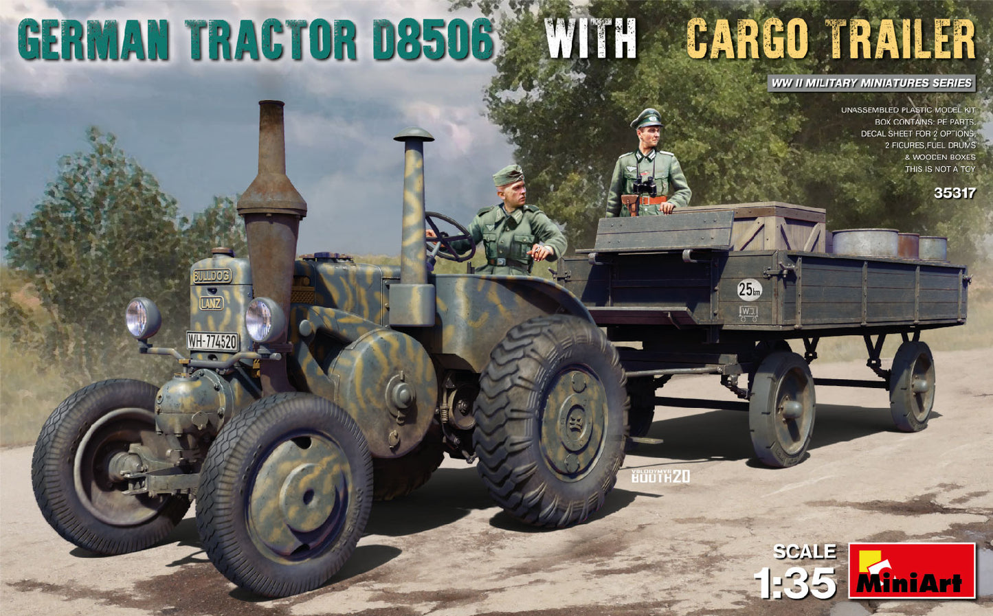 MiniArt 1/35 German Tractor D8506 with Cargo Trailer