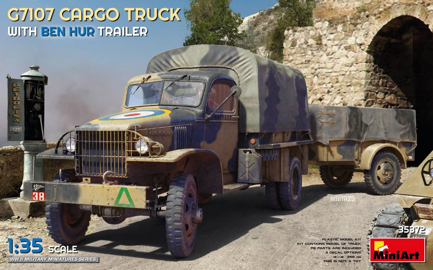MiniArt 1/35 G7107 1.5 T 4x4 Cargo Truck with Trailer
