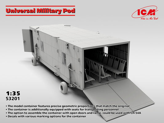 ICM 1/35 Universal Military Pod with M8A1 US Landing Mat