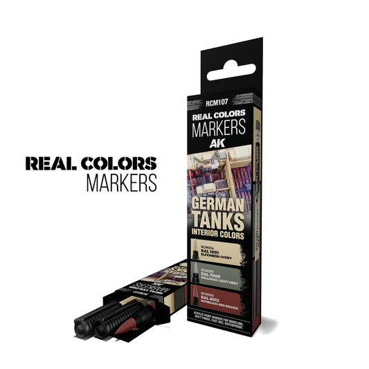 AK Interactive Real Colors Markers: German Tanks Interior Colors Set