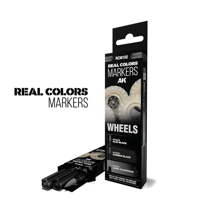 AK Interactive Real Colors Markers: Wheels Set