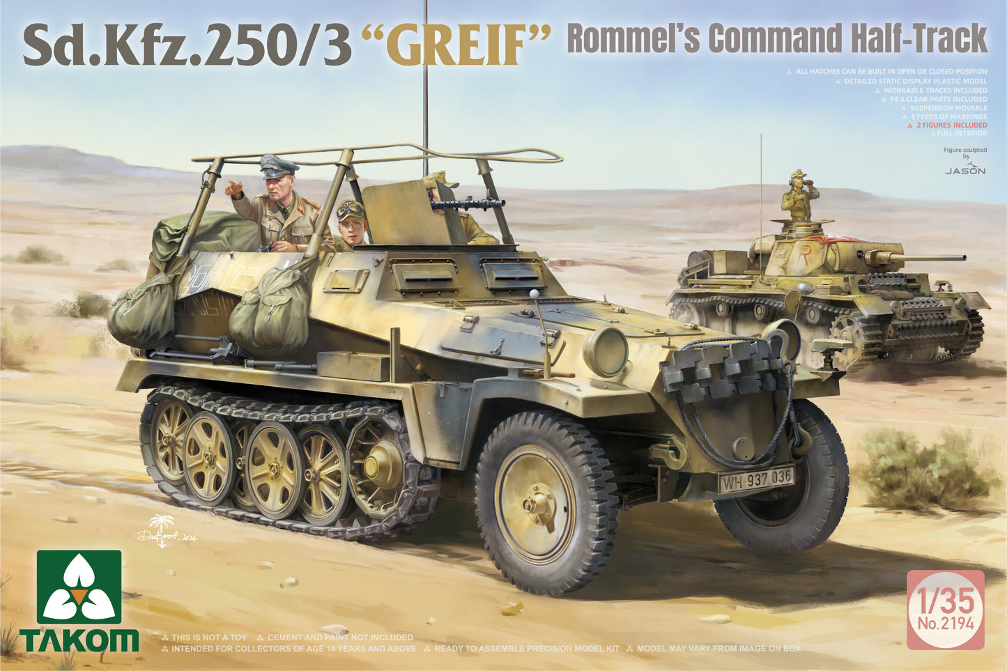 Takom 1/35 Sd.Kfz.250/3 "GREIF" Rommel's Command Half-Track