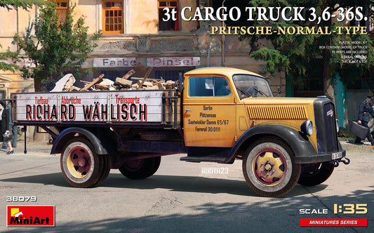 MiniArt 1/35 3T Cargo Truck 3,6-36S. Pritsche-Normal-Type