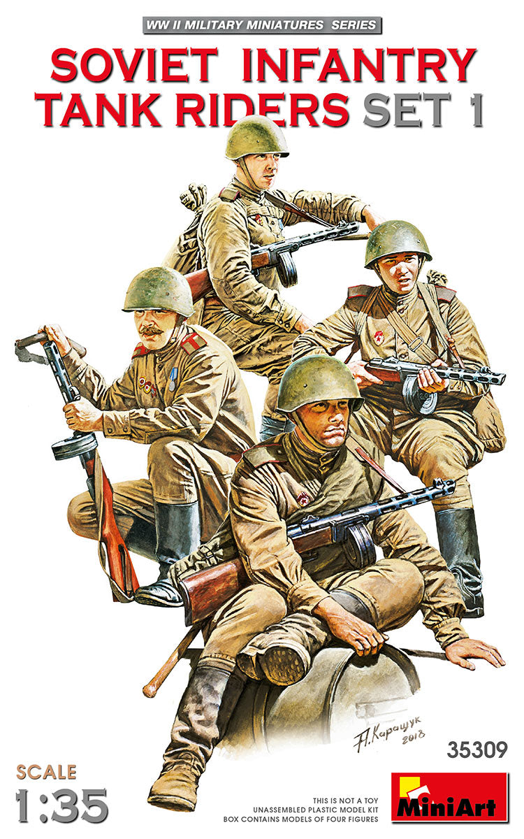 MiniArt 1/35 Soviet Infantry Tank Riders Set 1