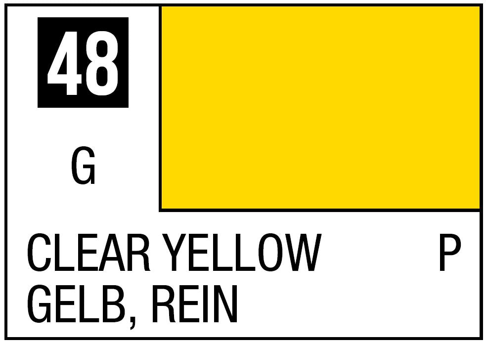 Mr Hobby Mr. Color 48 - Clear Yellow (Gloss/Primary) - 10ml