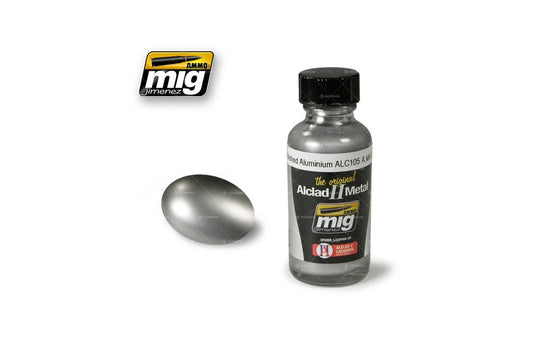 Ammo Mig Polished Aluminium Alclad Metallic Paint ALC105  30ml